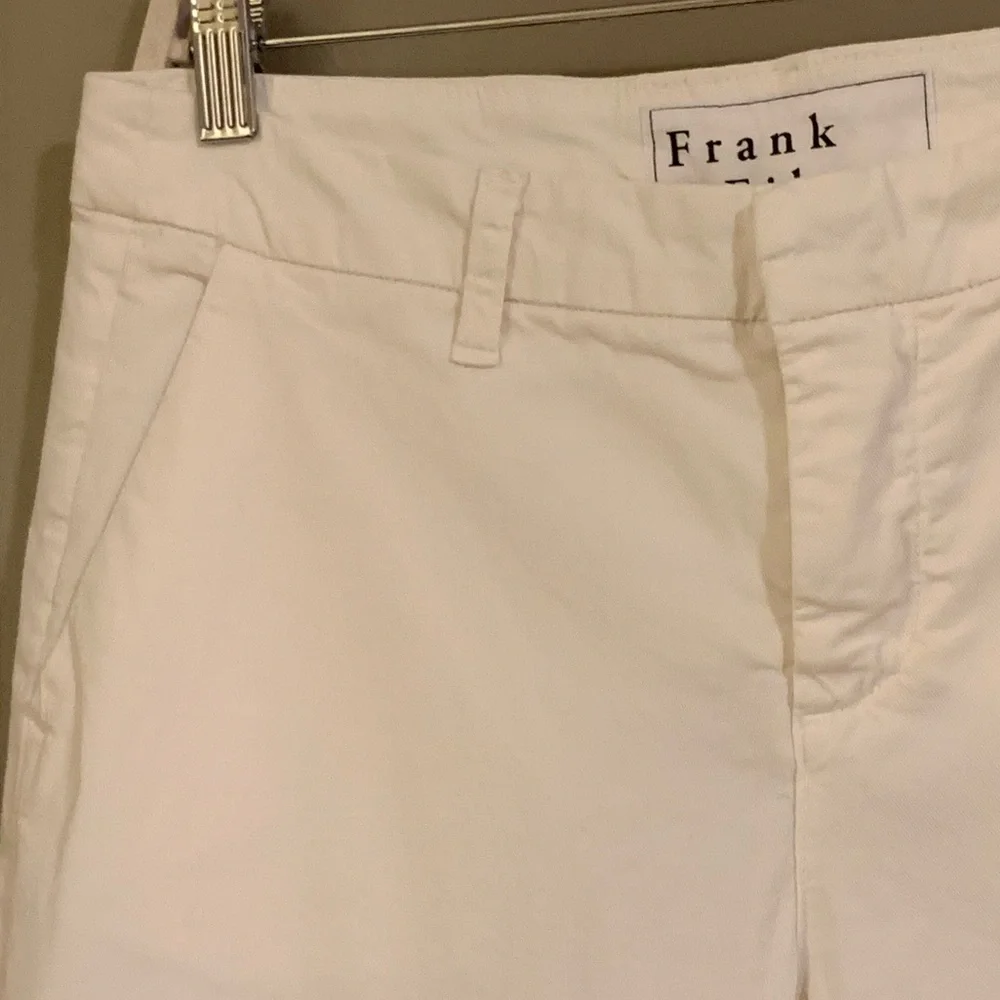 Frank & Eileen Wicklow The Italian Chino Performance Twill in White Pants Size 8 - Picture 6 of 15